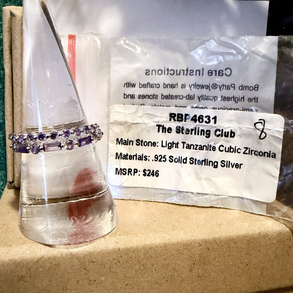 Bomb Party Ring RBP 4631 The Sterling Club Size 8 - Picture 3 of 4